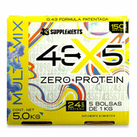 43 Supplements Zero Carbs Cubeta 5 kg – 130 SERV (Multisabor)